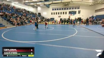 77 lbs Semifinal - Tobyn Jordan, Powell Wrestling Club vs Kaislee Nyberg, Greybull Basin Athletic Club