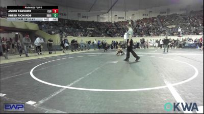 49 lbs Consi Of 16 #2 - Asher Fanshier, Clinton Youth Wrestling vs Kreed Richards, Rough Riders