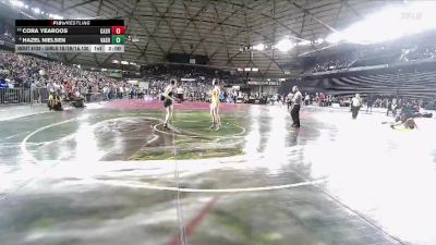 Girls 1B/2B/1A 130 Champ. Round 2 - Cora Yearoos, Cashmere (Girls) vs Hazel Nielsen, Vashon Island (Girls)