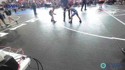 49 lbs Quarterfinal - Kingston Warrior, Wagoner Takedown Club vs Jax Miller, HURRICANE WRESTLING ACADEMY