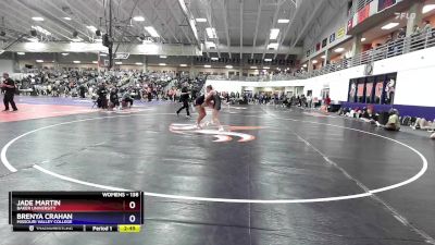 138 lbs Cons. Round 2 - Brenya Crahan, Missouri Valley College vs Jade Martin, Baker University