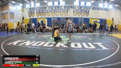 150 lbs Champ Round 1 (16 Team) - Landon Bates, Palm Harbor WC vs Cameron Popeck, Longwood WC