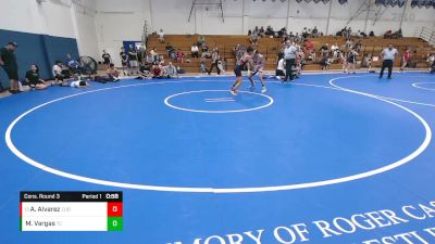 130 lbs Cons. Round 3 - Adam Alvarez, Team Selma vs Mikey Vargas, Team Coalinga