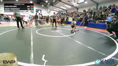 55 lbs Semifinal - Case Williams, Barnsdall Youth Wrestling vs Brody Steeprock, Bartlesville Wrestling Club
