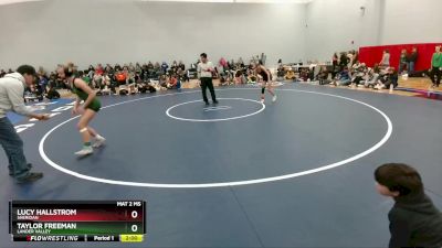 100 lbs Quarterfinal - Lucy Hallstrom, Sheridan vs Taylor Freeman, Lander Valley