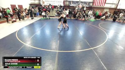 145 lbs Semifinal - Titus Dansie, JWC vs Elijah Meeks, Falcon Wrestling Club