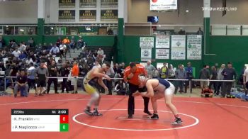 220 lbs Semifinal - Kolby Franklin, Wyoming Seminary vs Peter Magliocco, Northport