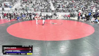 55 lbs 7th Place Match - Mikayla Garcia, CA vs Catharine Campbell, IN