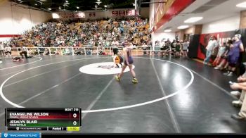 138-145 lbs Round 4 - Jesalyn Blair, Thermopolis vs Evangeline Wilson, Powell Middle School