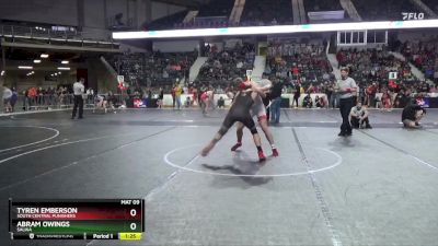 157 lbs Quarterfinal - Tyren Emberson, South Central Punishers vs Abram Owings, Salina