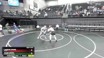 288 lbs Quarterfinal - Gaige Smith, Layton High School vs Landon Simms, Union