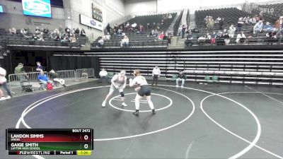 288 lbs Quarterfinal - Gaige Smith, Layton High School vs Landon Simms, Union