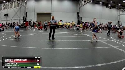 98 lbs Round 3 (8 Team) - Barrett Stemberger, Impact Black vs Gabe Dickun, D3 Training Center