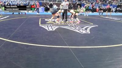 Girls-170 lbs Quarterfinal - Alexia Brandt, Fife Lake Forest Area (Girls) vs Kaili Manuel, Romeo (Girls)