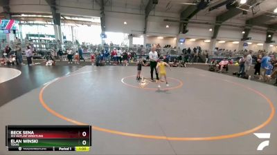 52 lbs Cons. Round 2 - Elan Winski, Texas vs Beck Sena, 512 Outlaw Wrestling