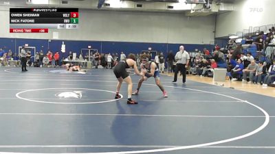149 lbs Consi Of 8 #1 - Owen Sheiman, Wesleyan (CT) vs Nick Fatone, Roger Williams