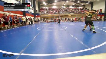 170 lbs Quarterfinal - Jesse Claudio, Jenks vs Riwy Martin, Edison Eagles Jr. High