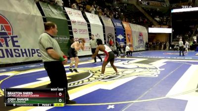 190 Class 1 lbs Cons. Round 2 - Cody Shaver, St. Pius X (Festus) vs Braxton Sneed, Lift For Life Academy Charter