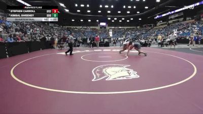 285 lbs Quarterfinal - Stephen Carroll, Overland Park - St. Thomas Aquinas HS vs Kimbal Sweeney, DeSoto HS