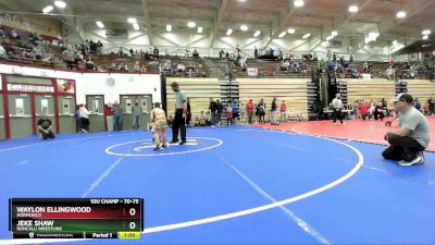 70-75 lbs Round 1 - Waylon Ellingwood, Normonco vs Jeke Shaw, Roncalli Wrestling