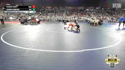 B5A-113 lbs Quarterfinal - Joseph Reeves, Midwest City vs Cason Craft, Coweta