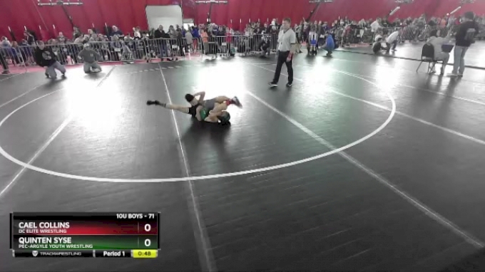 71 lbs Quarterfinal - Cael Collins, DC Elite Wrestling vs Quinten Syse ...