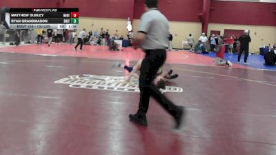 150 lbs Consi Of 8 #2 - Matthew Dudley, Northbridge, MA vs Ryan Grandmason, Smittyâ??s Wrestling Barn
