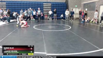 90 lbs Quarterfinal - Landon Wilson, Legacy Wrestling Academy vs Burke Blue, PWC