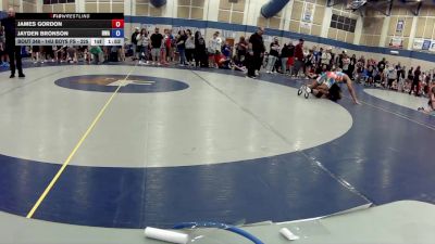 14U Boys FS - 225 lbs Champ. Round 2 - James Gordon vs Jayden Bronson, HardWay Wrestling Academy