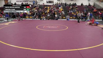 100 lbs Cons. Semi - Araceli Clem, Canon-McMillan vs Naiya Delos Santos, Taylor County HS