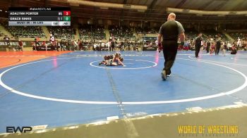66 lbs 3rd Place - Adalynn Porter, Willard Youth Wrestling vs Grace Sinks, Tj Trained