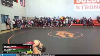 126 lbs Quarterfinal - Kadince Milder, Williamsburg vs Tyler Wieland, Independence