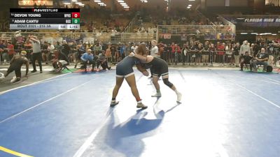 215 3A Champ. Round 1 - Adam Cantu, Hialeah Gardens Sr. vs Devon Young, North Port H.S.