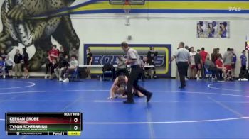 JV-8 lbs Round 1 - Keegan Grobe, Williamsburg vs Tyson Scherbring, West Delaware, Manchester