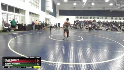 150 lbs Cons. Round 2 - Josiah Moreira, Brea Olinda vs Riley Beckett, El Dorado