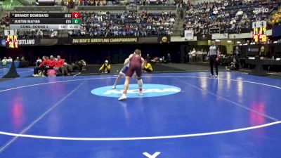 184 lbs Cons. Round 3 - Justin Mayes, NYU vs Brandt Bombard, Augsburg