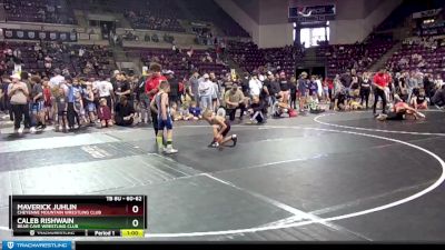 60-62 lbs Round 1 - Maverick Juhlin, Cheyenne Mountain Wrestling Club vs Caleb Rishwain, Bear Cave Wrestling Club