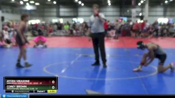 100 lbs Placement (4 Team) - Corey Brown, HEADHUNTERS WRESTLING CLUB vs Ayven Virasone, DARKHORSE WRESTLING CLUB - GOLD