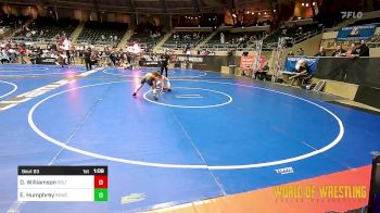 83 lbs 5th Place - Dylan Williamson, Sebolt Wrestling Academy vs Ethan Humphrey, Big Game WC