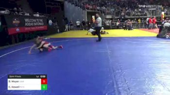 54 lbs Semifinal - Beckett Moyer, Iowa Elite vs Case Howell, Poteau Youth Wrestling Academy