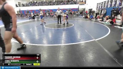 120 lbs Cons. Semi - Tanner George, Coeur D Alene vs Coen Roberts, Lewiston