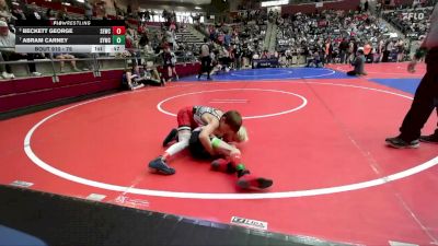 76 lbs Quarterfinal - Abram Carney, Springdale Youth Wrestling Club vs Beckett George, Springdale Elite Wrestling Club