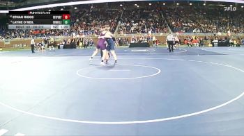 D2-215 lbs Champ. Round 1 - Layne O`Neil, Fowlerville HS vs Ethan Riggs, Fruitport HS