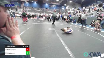 52 lbs Quarterfinal - Bronson Marlar, Newkirk Takedown Club vs Everett Luxton, Bartlesville Wrestling Club