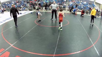 12U Boys - 70 lbs Cons. Round 2 - William Plumb, SCN Youth Wrestling Club vs Kiernin Ryznar, Michigan Matcat Wrestling Club