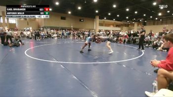 132 lbs Round 2 Champ & Wb (32 Team) - Cael Brubaker, North DeSoto Red vs Antonio Mills, Morris Fitness Dynasty