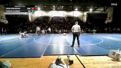 Girls 130 M2 1st Place Match - Sage Eggleston, Maple Mountain - Girls vs Kaelyn Alleman, Wasatch - Girls