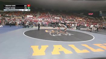 145 lbs 3rd Place Match - Amayah Caro, Holcomb HS vs Kinley Stone, LaCygne-Prairie View HS