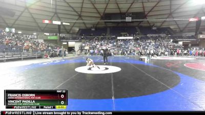 71 lbs Cons. Round 2 - Vincent Padilla, Damaged Ear Wrestling Club vs Francis Osborn, Askeo International Mat Club