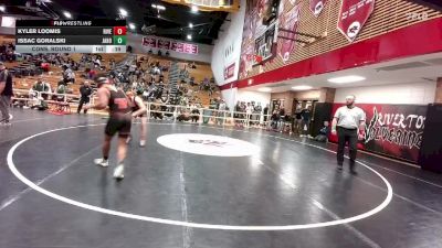 157 lbs Cons. Round 1 - Issac Goralski, Jackson Hole vs Kyler Loomis, Riverton